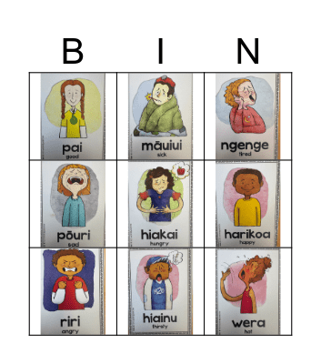 Emotions Bingo Card
