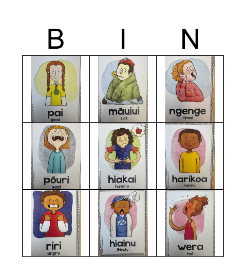 Emotions Bingo Card