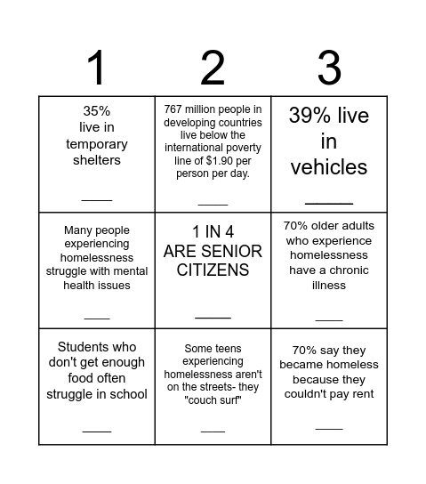 HHAM Bingo Card