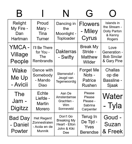 BDAY BINGO Card