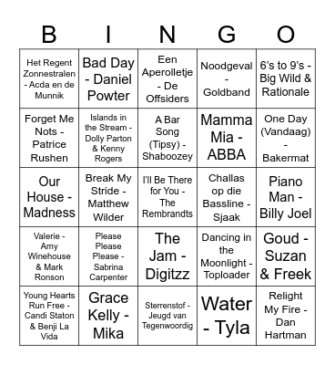 BDAY BINGO Card