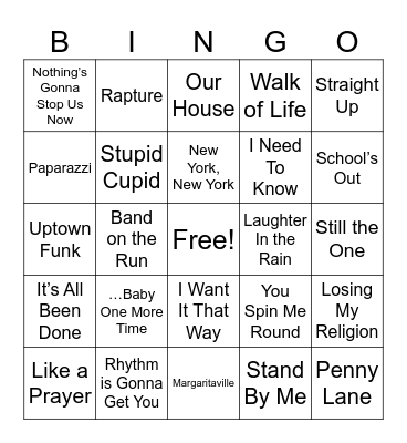 Coverall All Decades #2 Bingo Card