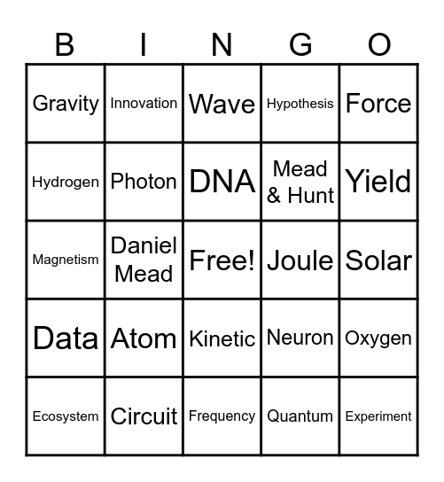 Nacho STEM Day Bingo! Bingo Card