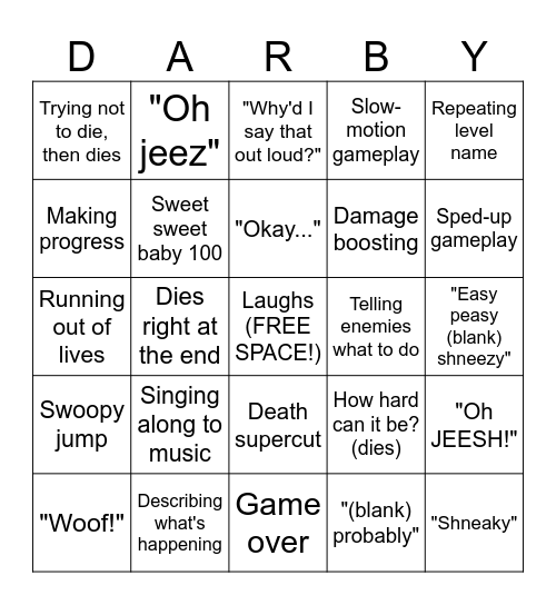 BTG But World Bingo Card
