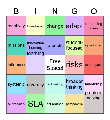 Urban Edu. Bingo Card