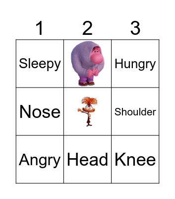 Emotions in my Body Bingo Card
