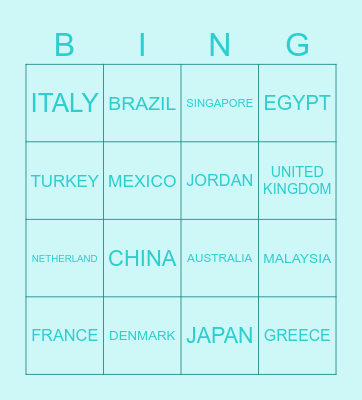 LANDMARK Bingo Card