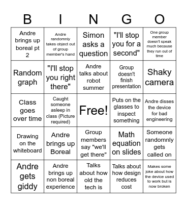 How things work Bingo Card