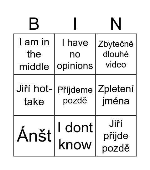 Ak Bingo Card