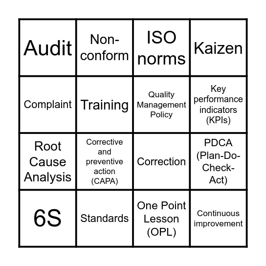 Bingo Card