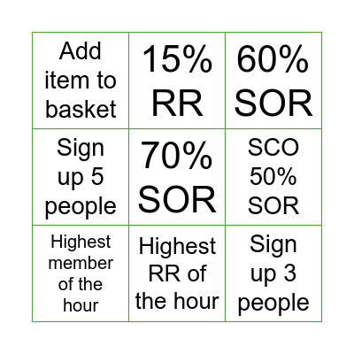 Member Bingo Card