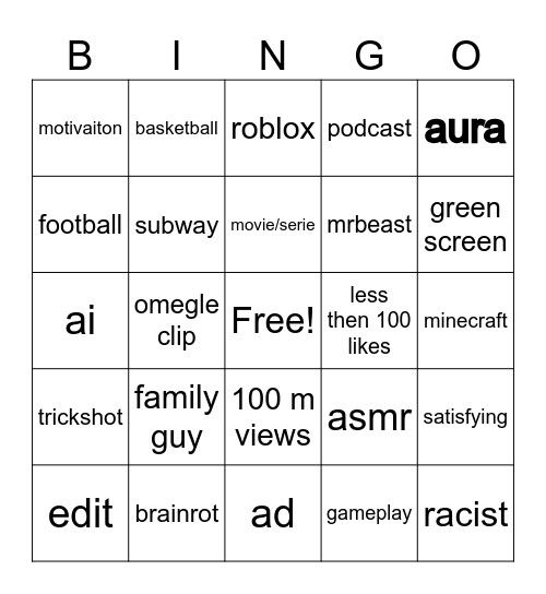 Untitled Bin Bingo Card