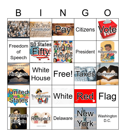 Citizenship 1 Bingo Card