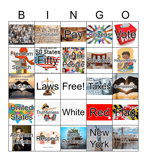 Citizenship 1 Bingo Card