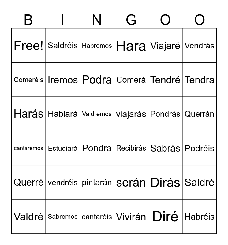 Future Bingo Card