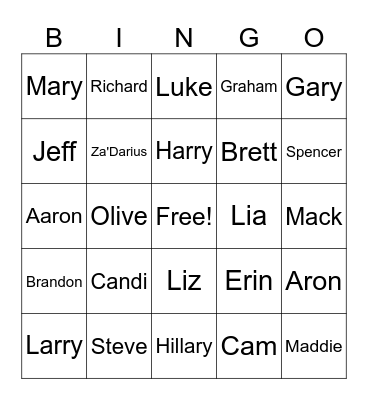 Christmas Test Bingo Card