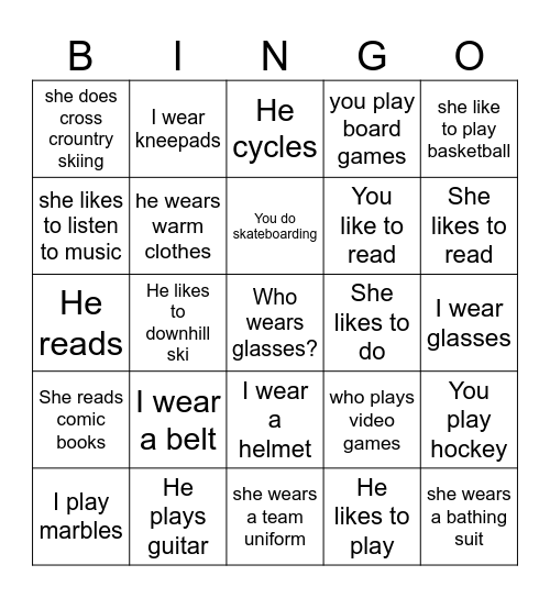 Echopro j'aime ca part 1 MB Bingo Card