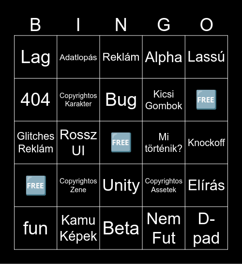 Ratyi android horror Bingo Card