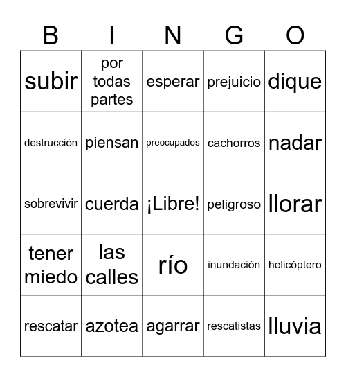 Orión Capítulos 1-4 Bingo Card