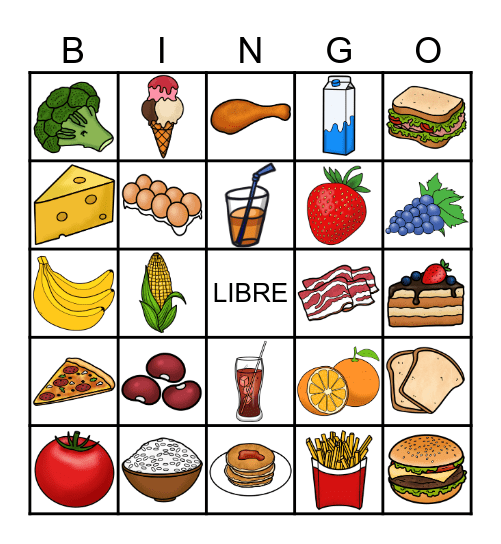 LA COMIDA BINGO Card