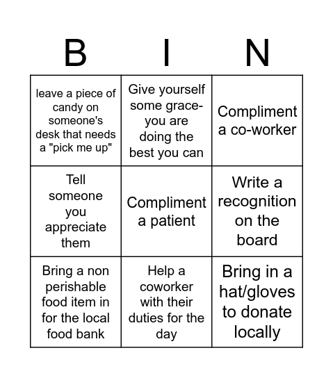 We are thankful for you Bingo Card