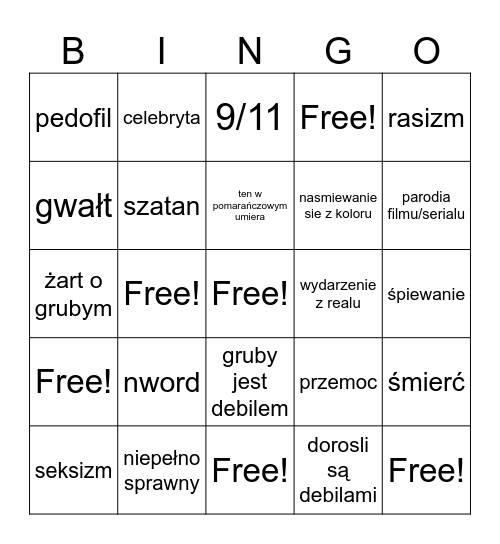 South Park Bingo Card