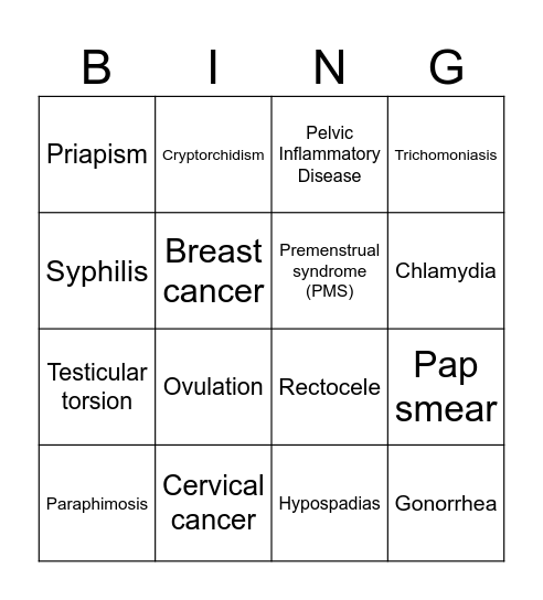 SI 11/8 - Reproductive Bingo Card