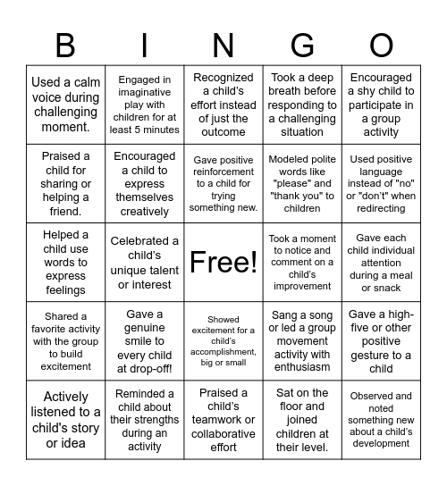 LET'S GROW POSITIVITY Bingo Card
