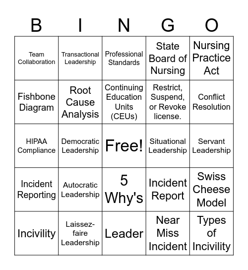 Bingo Card