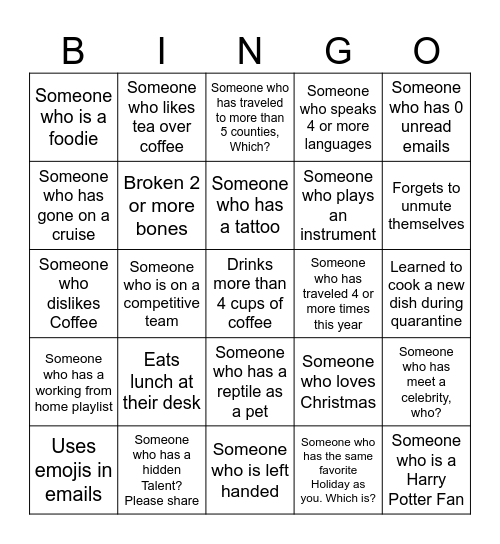 FY25 COKOM Bingo Card
