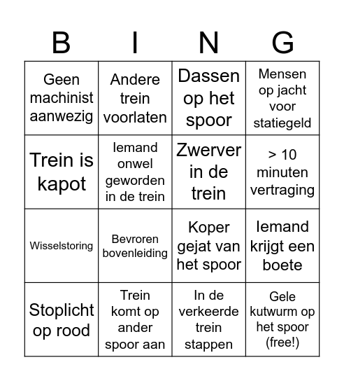 Gele kutwurm bingo Card