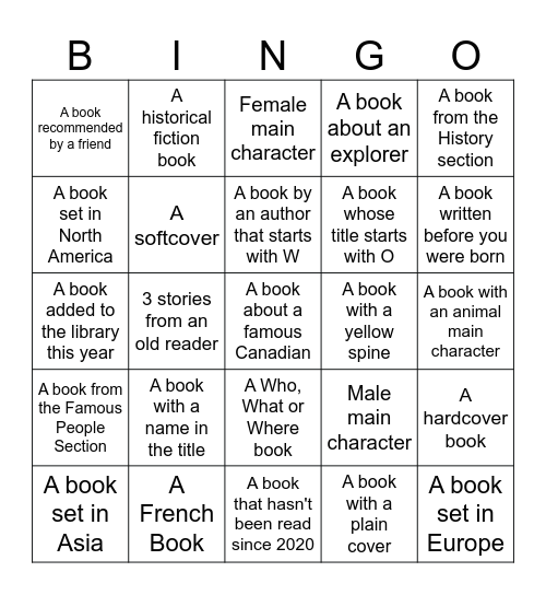 Google Docs Bingo Card