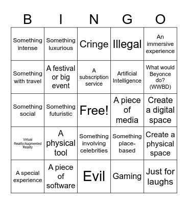 Brainstorm Bingo Card