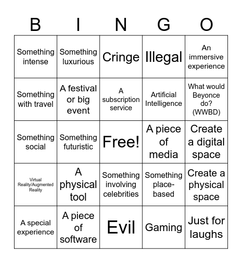 Brainstorm Bingo Card