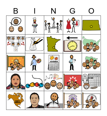 Native American Heritage Month Bingo Card