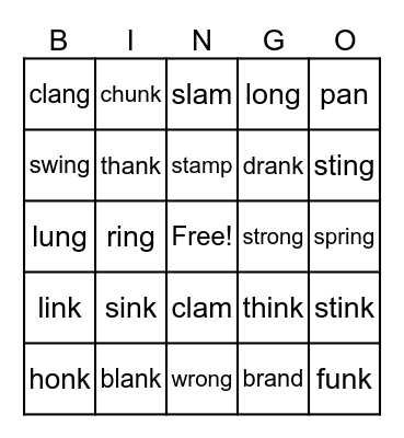 GLUED SOUNDS Bingo Card