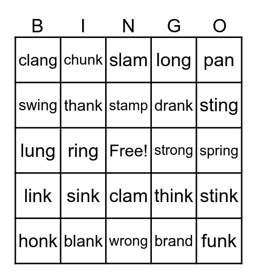 GLUED SOUNDS Bingo Card