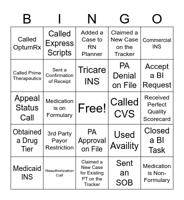 Ascendis Benefit Investigators BINGO Card