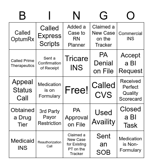 Ascendis Benefit Investigators BINGO Card