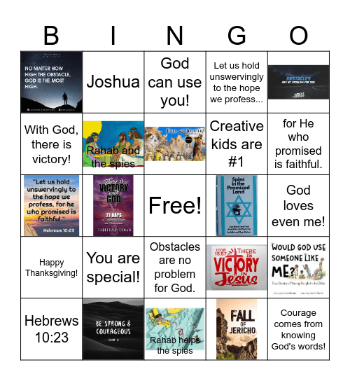 On the Right Track Bingo Card