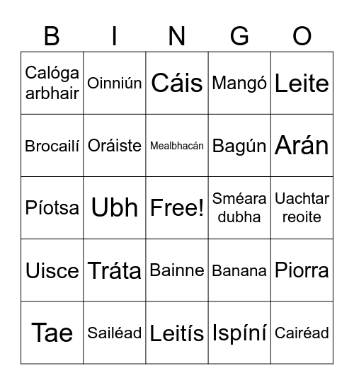 Bia Biongó Bingo Card