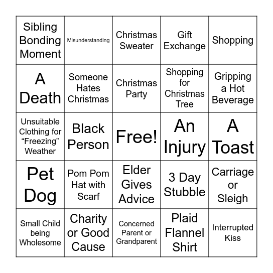 Hallmark Bingo (Easy) Bingo Card