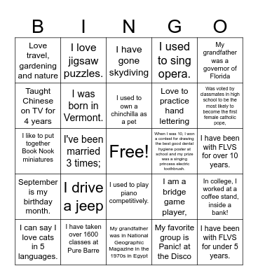 Joyce Schoolhouse #1 Bingo Card
