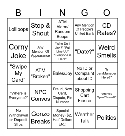 8255 Bingo Card