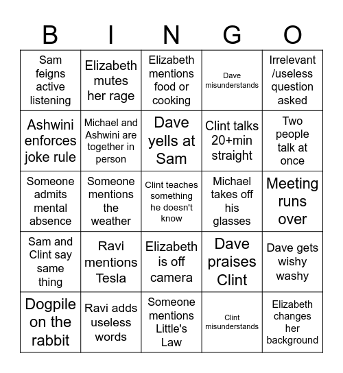 Salmon Lilies Bingo Card