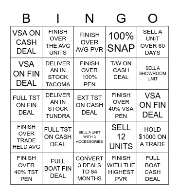 DECEMBER BINGO Card