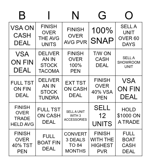 DECEMBER BINGO Card