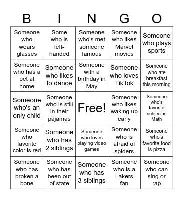 Bingo Card