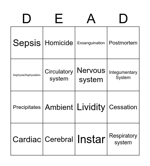 Unit 2 Vocab Bingo Card