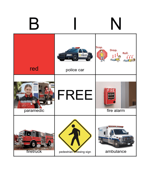 Emergency & Safety BINGO Card